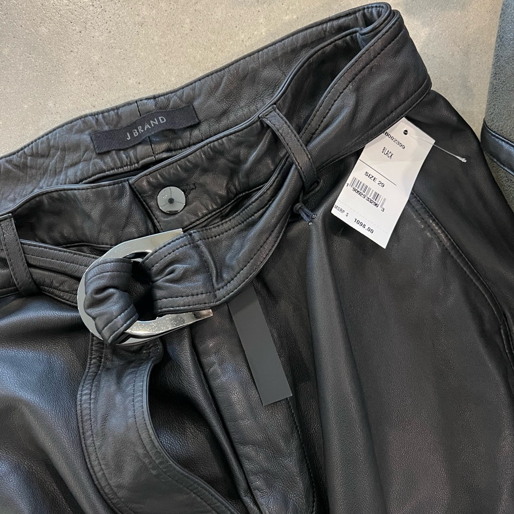 NWT J Brand Leather Jogger Pant - Size 29